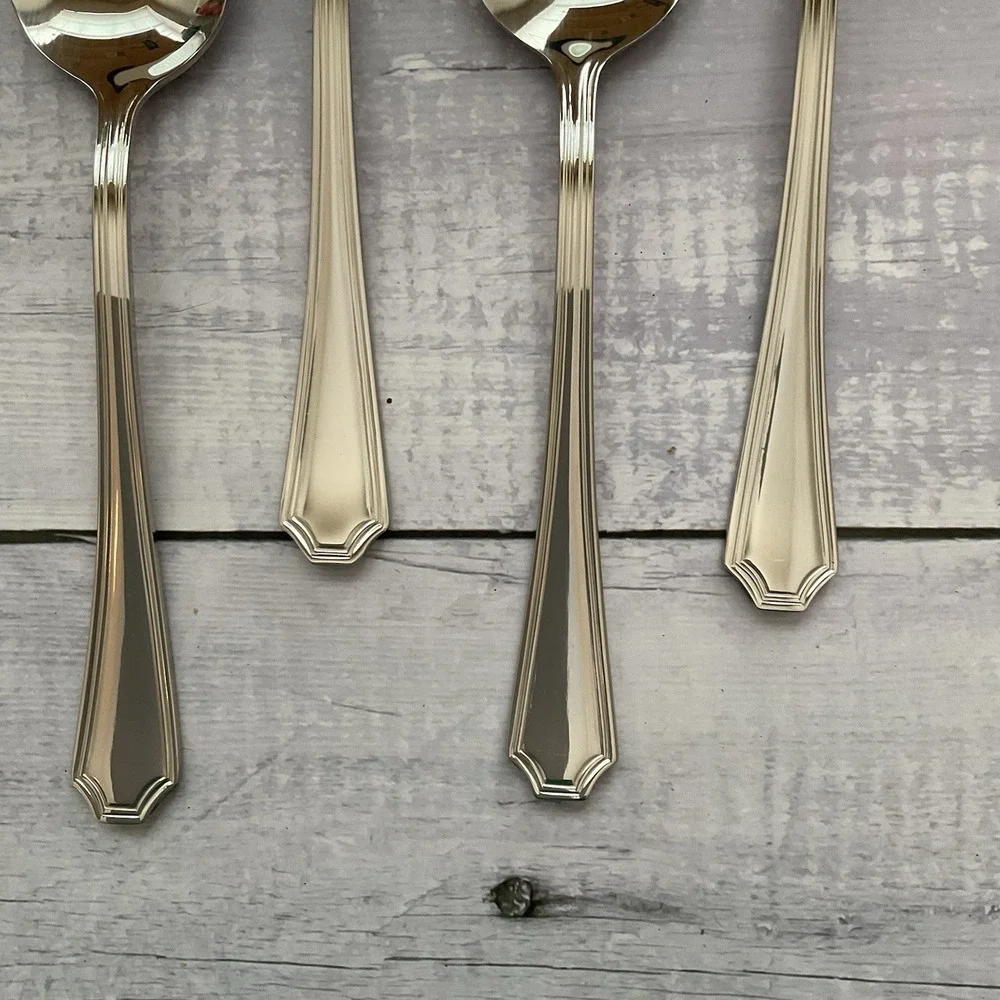 Wallace ARLINGTON Oval Place Spoons Set Of 8 Stainless Steel Flatware #2